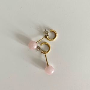 Rose quartz earrings